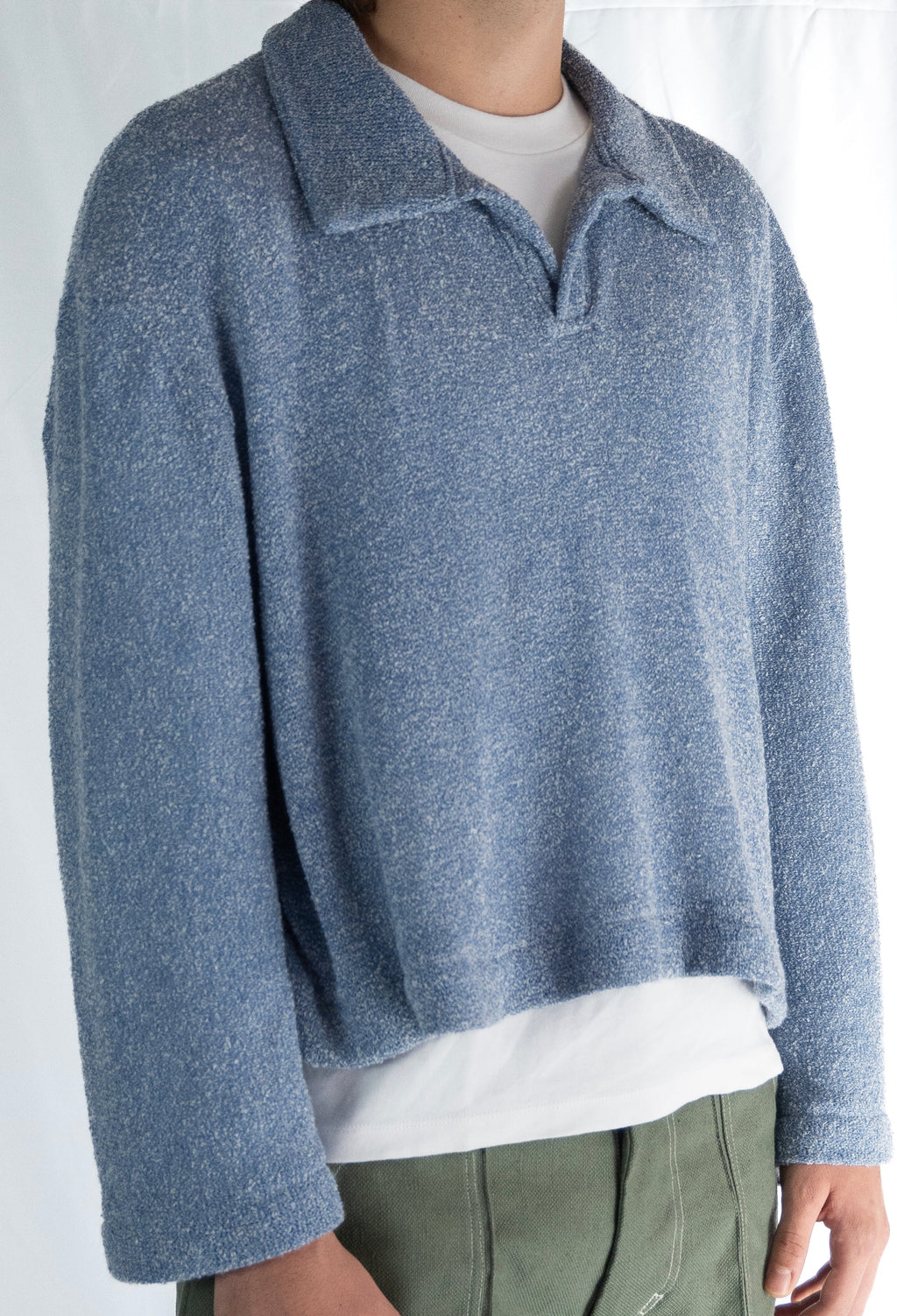 Polo in maglia Celeste