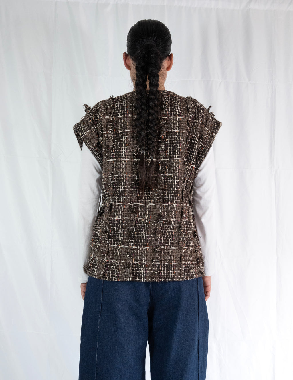 Gilet in tweed di lana