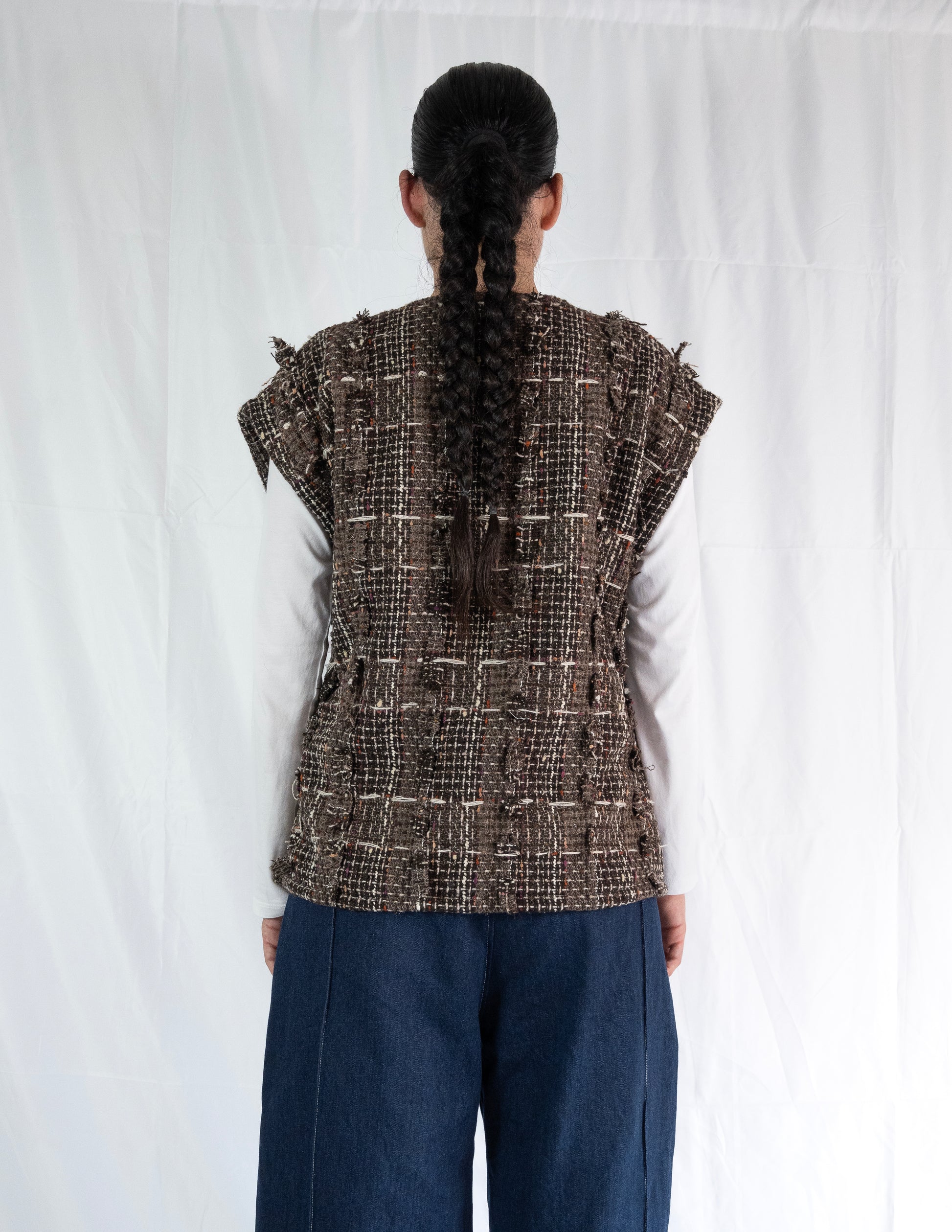 Gilet in tweed di lana