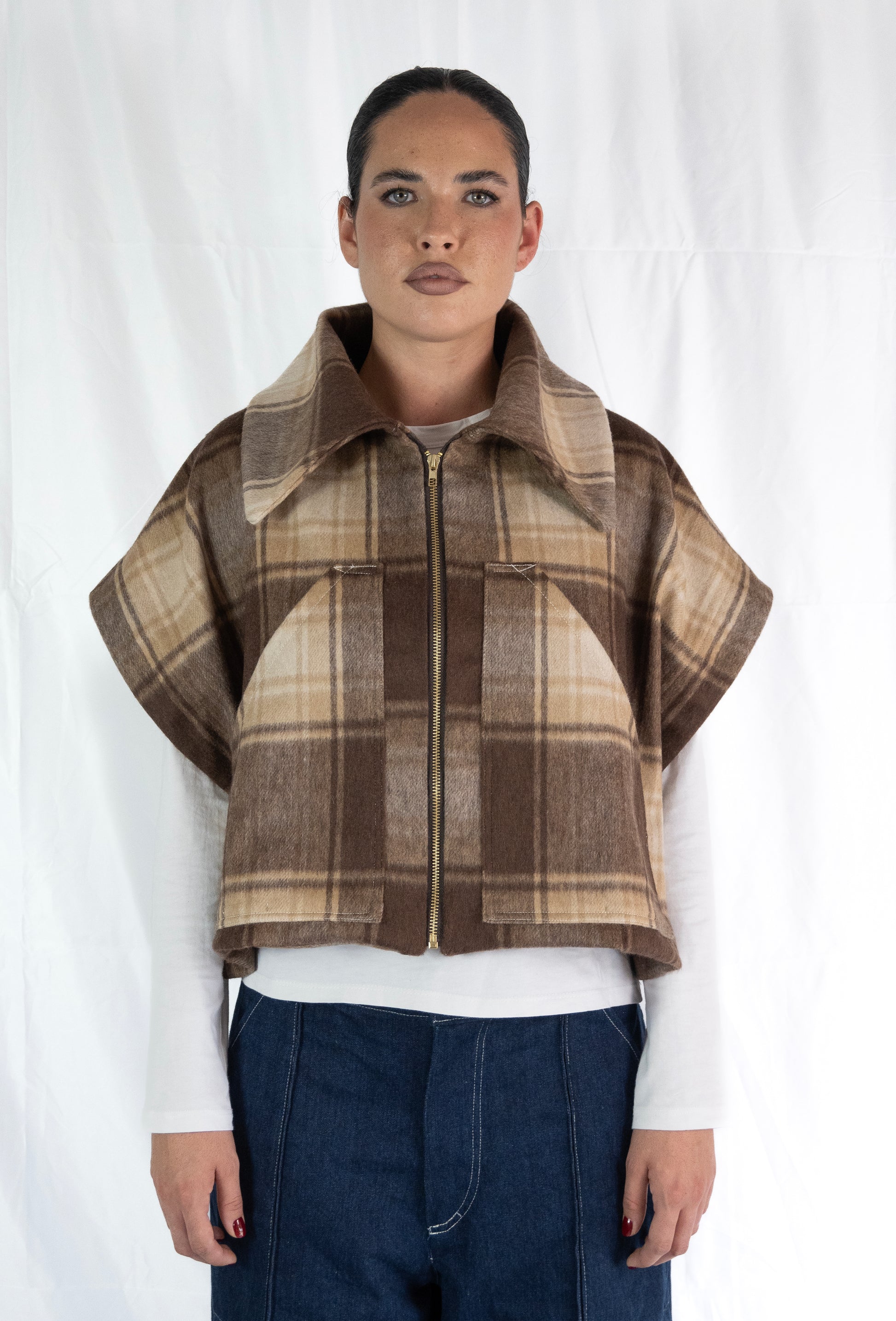 Gilet lana fantasia quadri